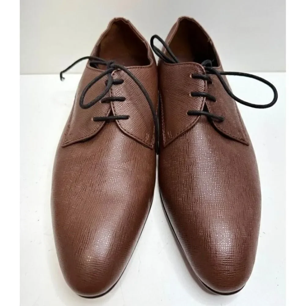 BP‎ Brown Leather Dress Shoes Lace Up Formal Office Oxford  Size 9.5